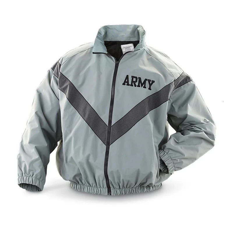 Oversized US Army Improved Physical Fitness Uniform Reflective PT Jacket Windproof IPFU Gym Sports Wear Rain Training 241025