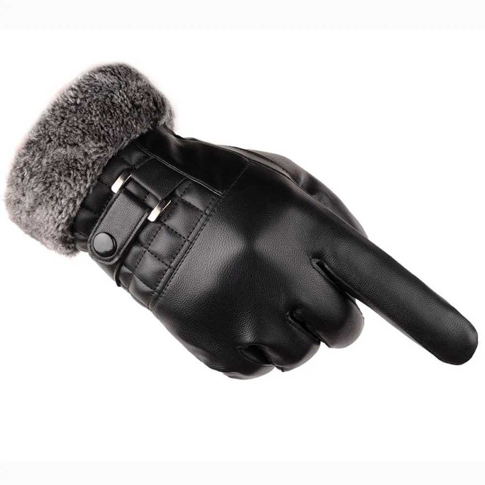 Skiing Gs Motorcycle Winter Warm Mens Ski Board Pu Leather Gs Womens Cold Weather Insulated Warm Plush Gloves W241026