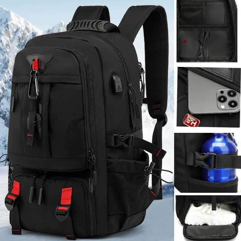 50L 60L 80L Outdoor Backpack with USB Port for Men Pack Bags Large Capacity Unisex Sports Trekking Hiking Camping Available inXJ241026