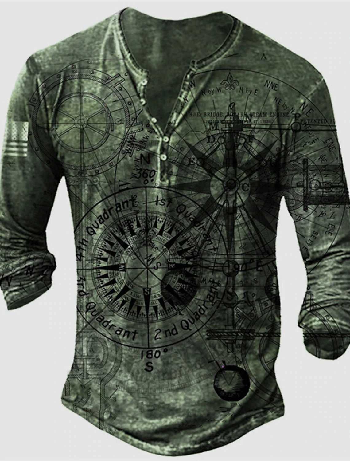 3D retro button down V-neck short Slve Gothic T-shirt for men oversized mens punk Strt Wear Brazil Spain T-shirt W241026
