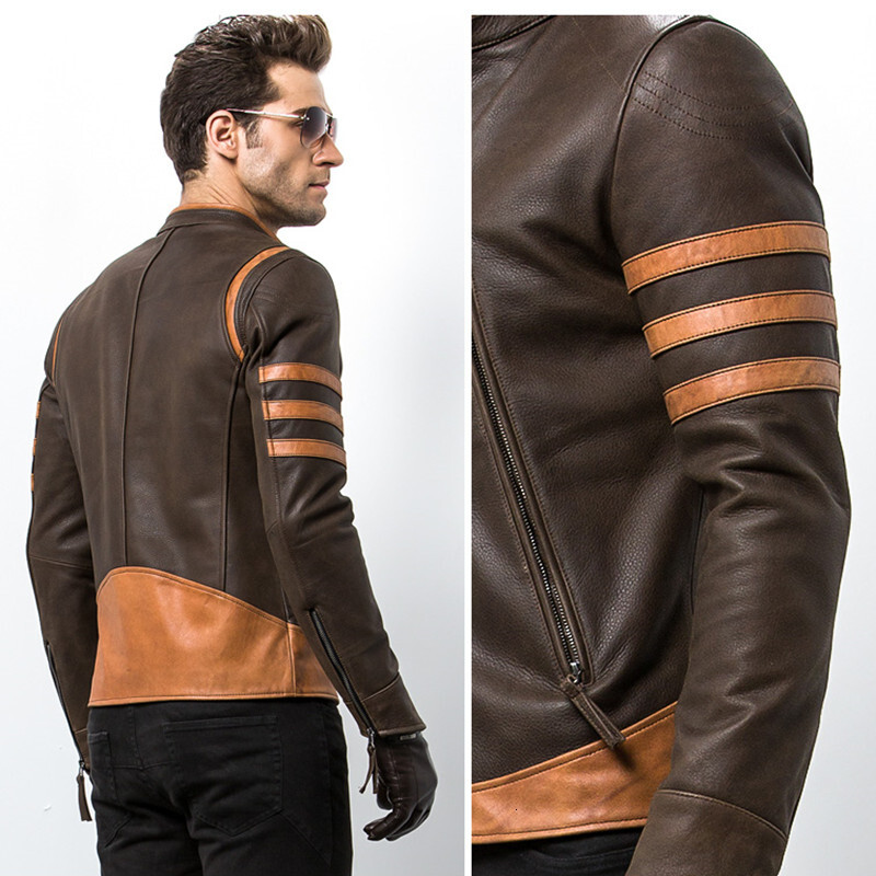 Autumn Men's Zipper Woerine Casual PU Leather Locomotive Coat Logan Bomber Jacket Slim Coats