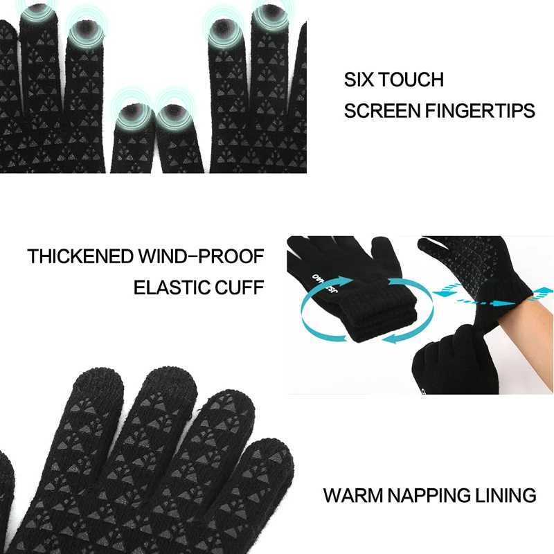 Riding Gs Outdoor Autumn Warmth Gs Wool Running Men and Women Windproof Touch Screen Fit Photo 1 Pair W241026