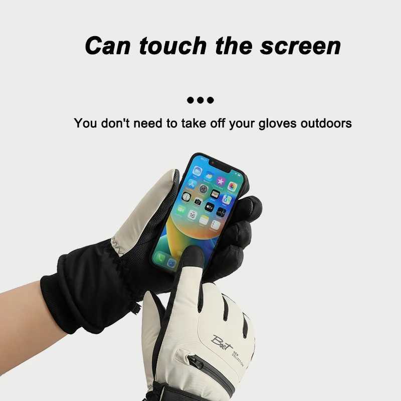 Thick winter cycling G mens outdoor waterproof skiing motorcycle warm gloves anti slip G hot sports gloves W241026