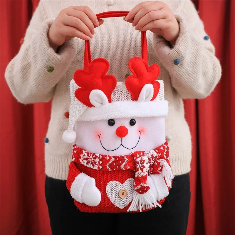2024 Christmas Santa Sack ren Xmas Gifts Candy Bags Exquisite Santa Bags Christmas Stocking Christmas Decorations 241025