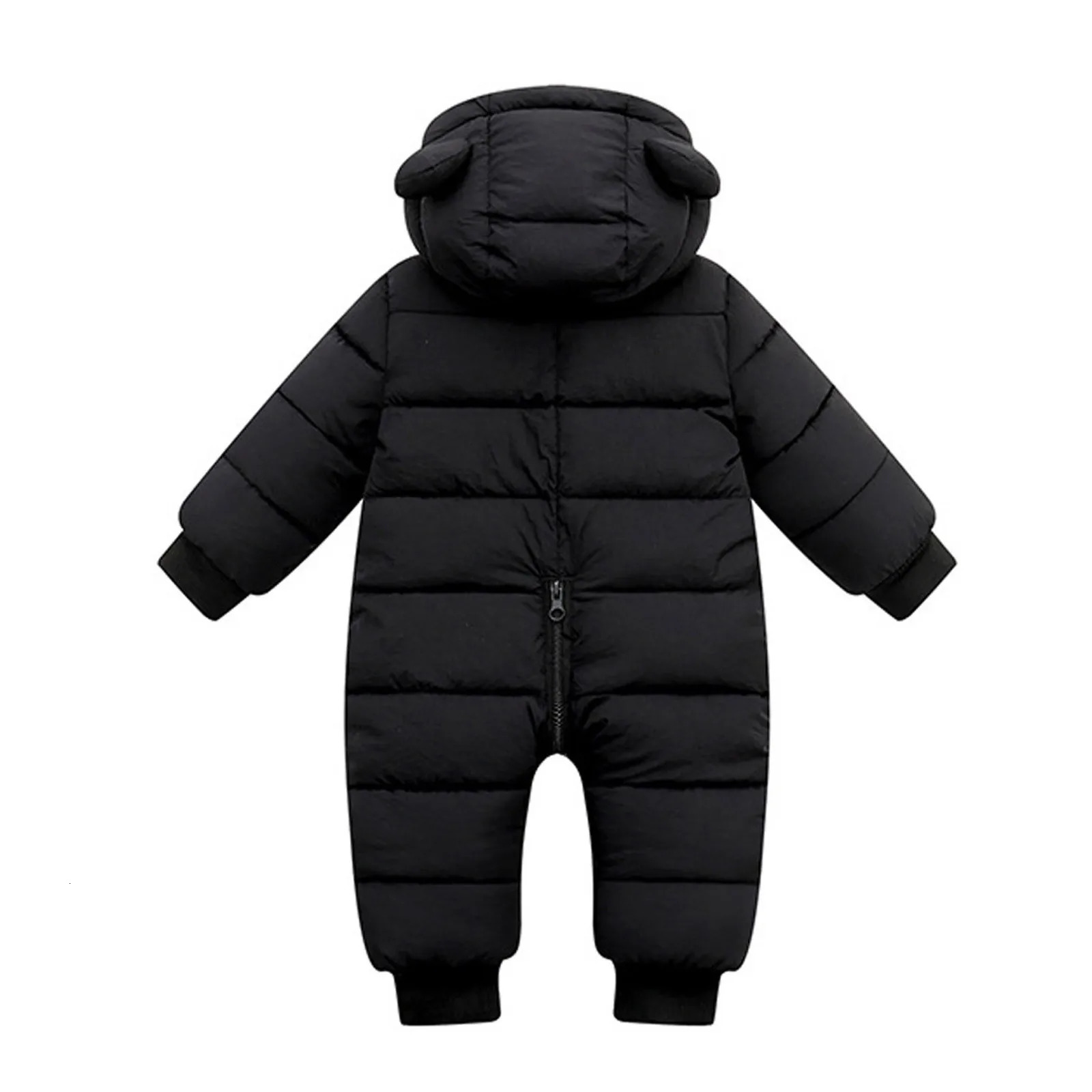Childrens Winter Overall Baby Girls Boys Romper Warm Hooded Snowsuit Windproof Jumpsuit Coat Padded Outwear Warm Clothes 0-18M 241025