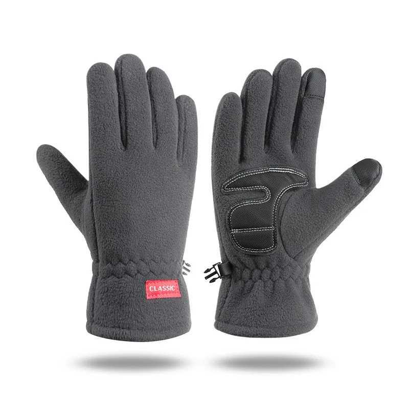 Winter mens Gs polar wool thick womens cycling sports driving waterproof anti slip touch screen motorcycle Gs W241026