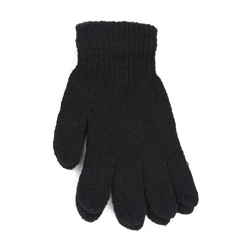 1 pair of black full finger Gs womens and mens wool knitted wrist cotton Gs winter warmth exercise Gs W241026