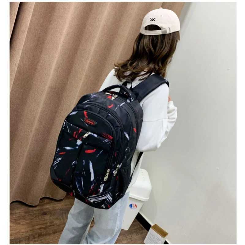 Boys Black Backpack Large Capacity Leisure Travel Bag College Student Bag Can Be Used As Laptop Bag SchoolbagXJ241026
