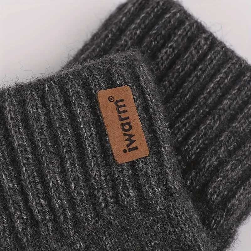 Winter Warmth Alpaca Wool Gs Full Finger Touch Screen Cashmere Gs Mens Thick Knitted Bicycle Driving Gs W241026