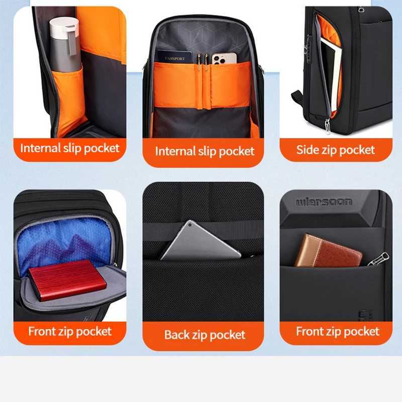 New High-end Business Backpack Waterproof Backpack Large Capacity Business Trip Multifunctial Password Anti-theft Laptop BagXJ241026