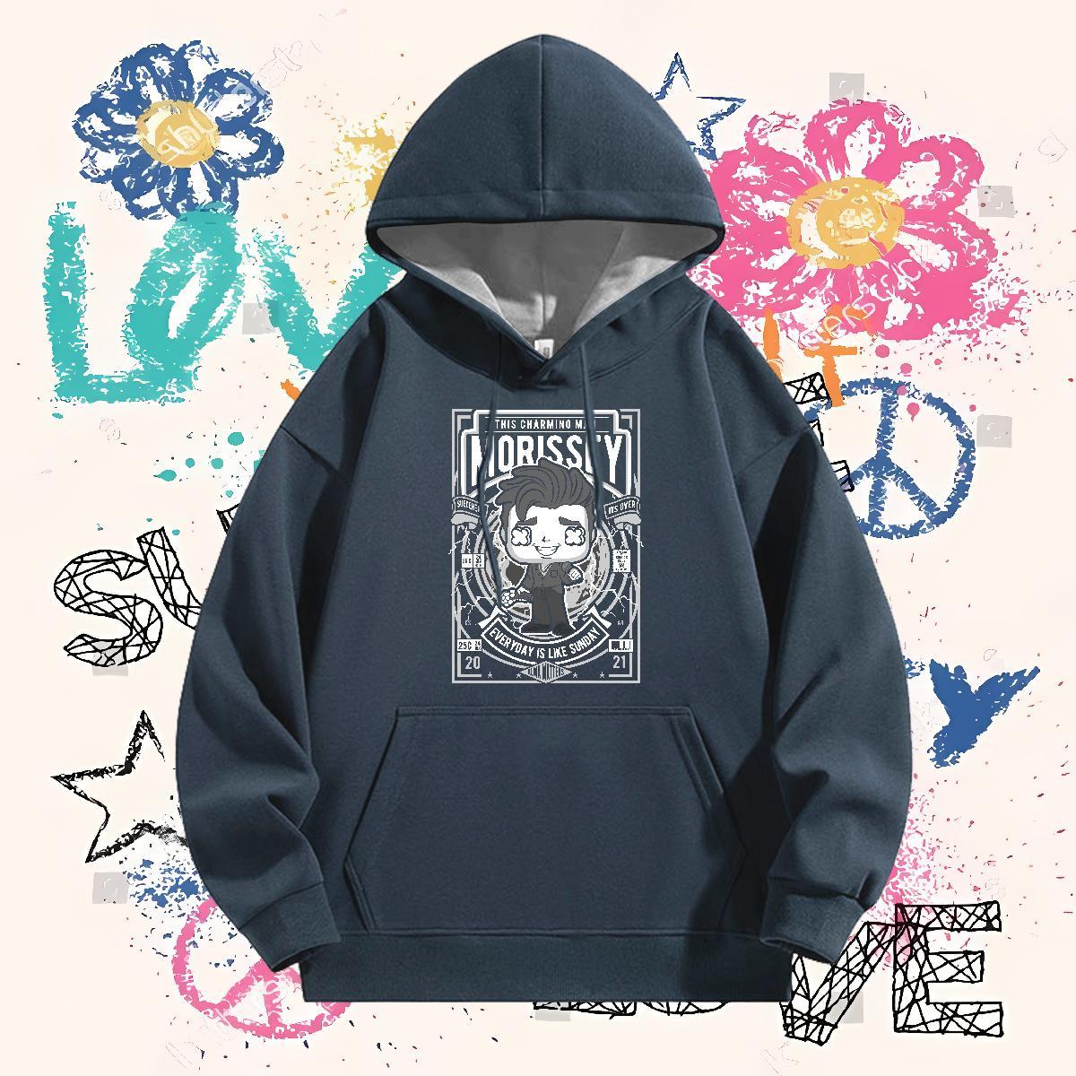 Fashion Designer Mens Hoodie Long Sleeve Soft Loose Men Tops Hoodie Cartoon Print Top Pullover Hoodie Daily Wear 350g Cotton