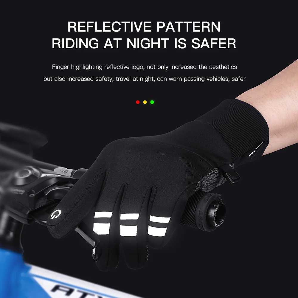 Outdoor Winter Warm Bike Gs Black Windproof Touch Screen Bike Gs Camping Hiking Running Motorcycle Gs Mens W241026