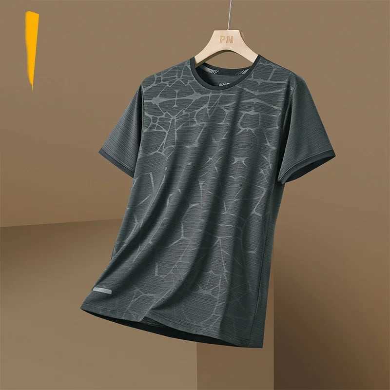 ICE Silk Quick drying Sports T-shirt Mens 2023 Short Summer Leisure Running Oversized 3XL Top Ts Gym T-shirt W241026