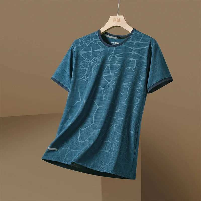ICE Silk Quick drying Sports T-shirt Mens 2023 Short Summer Leisure Running Oversized 3XL Top Ts Gym T-shirt W241026