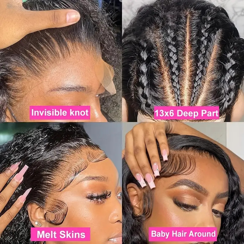 Cheap Water Full Lace Front Human Hair Wigs For Black Women 30 Inch Wet And Wavy Loose Deep Wave Frontal Wig