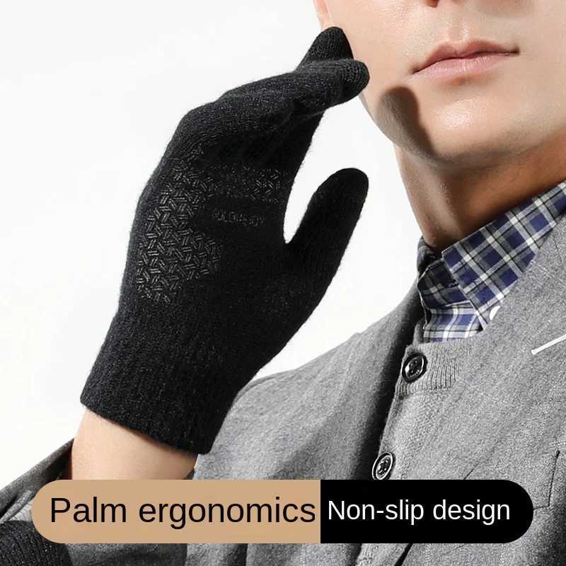 Arctic velvet knitted Gs suitable for warm men in autumn thick plush in winter anti pilling wool touch screen anti slip and windproof W241026