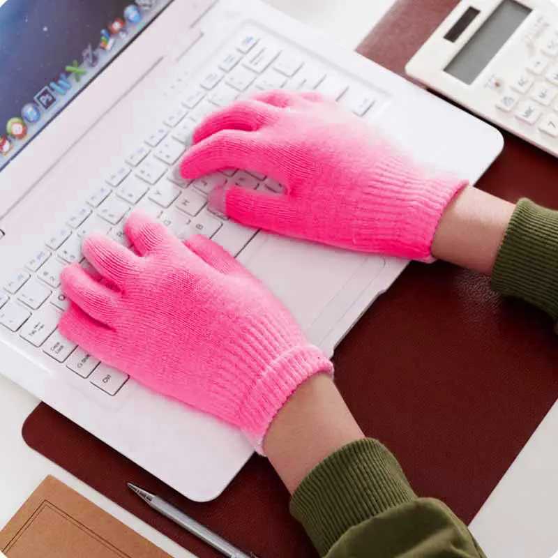 Neutral winter warm hard knitted Gs touch screen smartphone hand warmer MX8 W241026