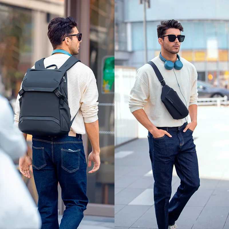 Detachable Backpack 15.6 Inch USB Charging Business Briefcase Shoulder Waist Bag for Man Waterproof Multi-Use Laptop BackpackXJ241026