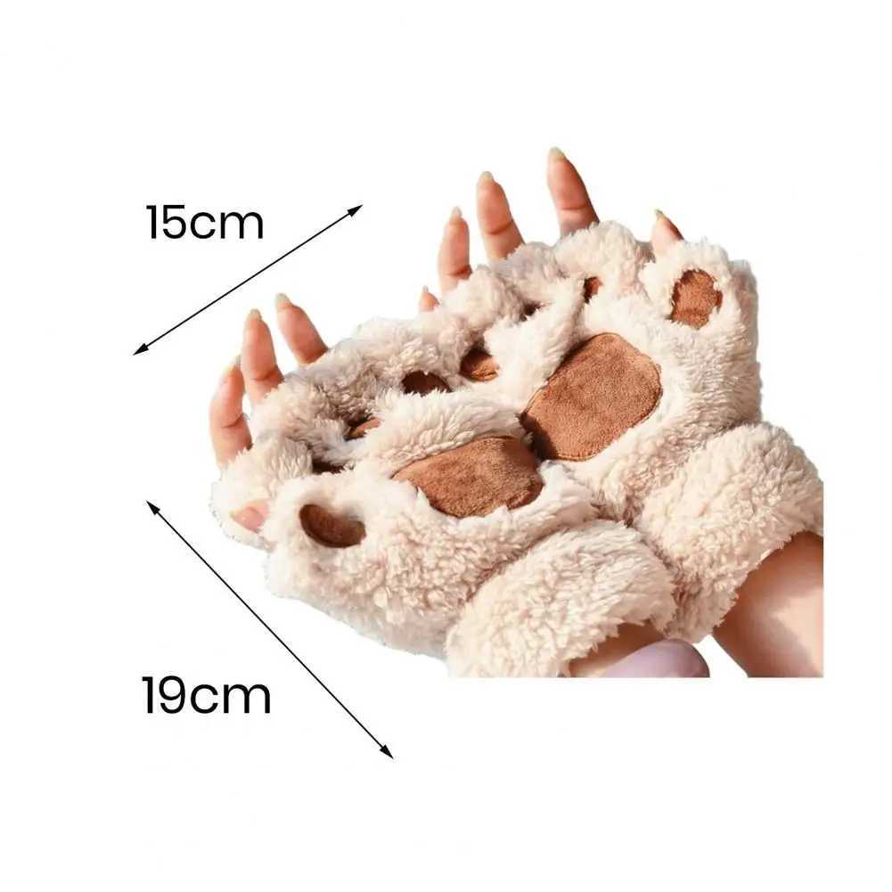 Anti slip Gs Classic Polyester Gs Comfortable Plush Cat P Cl Gs Suitable for Women Cute Winter Cat Gloves Warm W241026