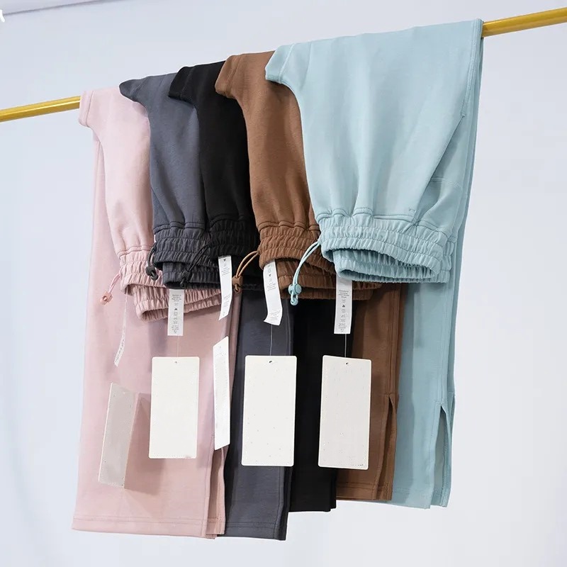 Womens Yoga Softstreme Pants Split-Hem Long Ladies High Waist Soft Fabric Straight Jogger Trousers Women Yoga Fitness 066