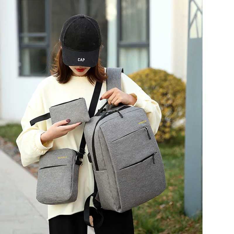 3PCS Storage Bag Backpack Package Double-Shoulder Bag Storing Travel Business Casual Home SuiaseXJ241026