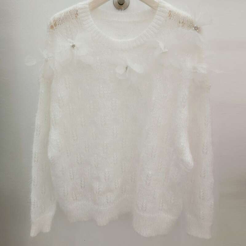 2024 Autumn/Winter Fashion 3D Wer Women's New Sweet Design Hollow Knitted Sweater Hoodie Top Sweater For Women