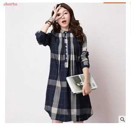 New sewing loose casual pregnant womens dress autumn and winter pregnant womens clothing plus size pregnant womens clothing W241026