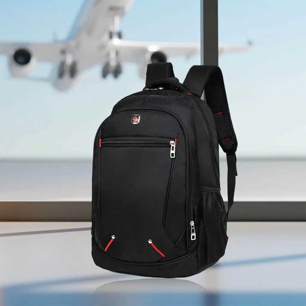 Large-capacity Student Schoolbag Casual Solid Color Material Oxford Mans Backpack Multi-functional Travel Laptop BackpackXJ241026