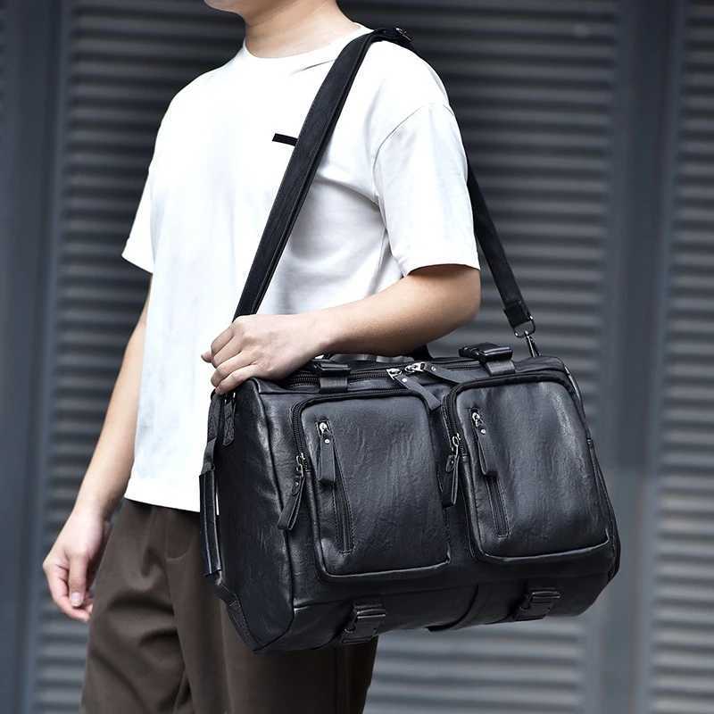 New Mens Large Capacity Travel Backpack Business Trip Handbag Multi Functial Backpack Single Shoulder Crossbody BagXJ241026