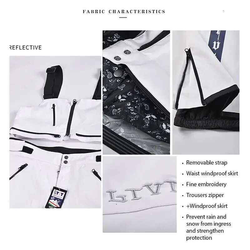 Outdoor Winter Skiing Suites 2025 New Men Overall Windproof Waterproof Snow Jacket Pants Women Sport Snowboard Tracuit Ski Set
