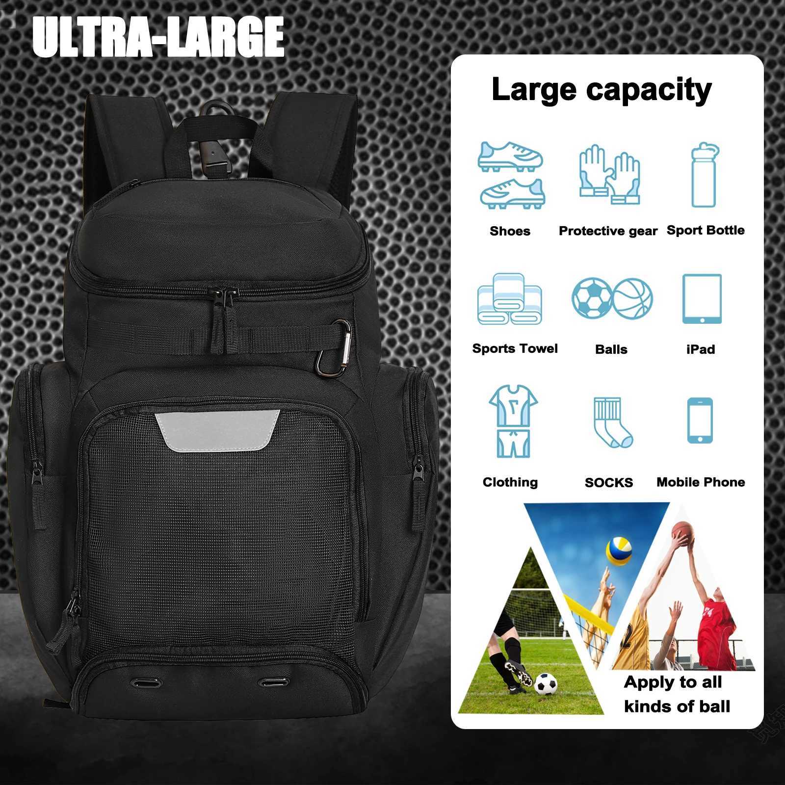Basketball Backpack Large Sports Bag Gym Bag with Ball Compartment and Shoe Compartment to Store Sports Shoes Water Bottles LapXJ241026