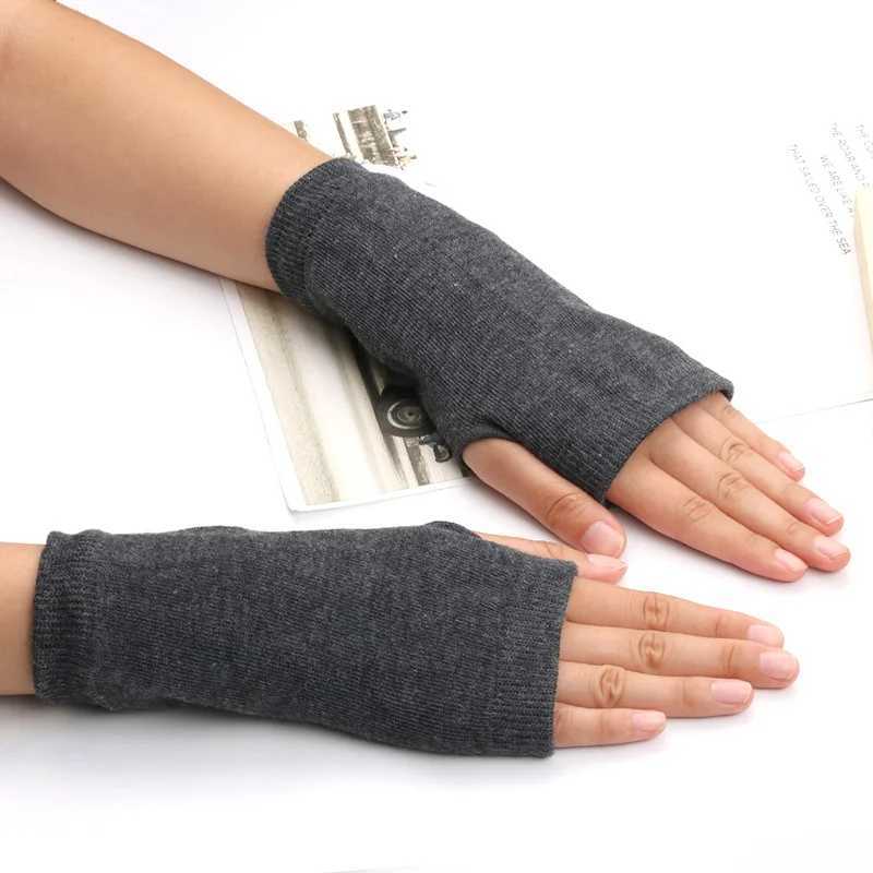 Black Punk Wrist Length Female Fingers Gs Mens Black Ninja Sports Outdoor Hip Hop Gs Cool Elastic Short Cotton Gloves W241026
