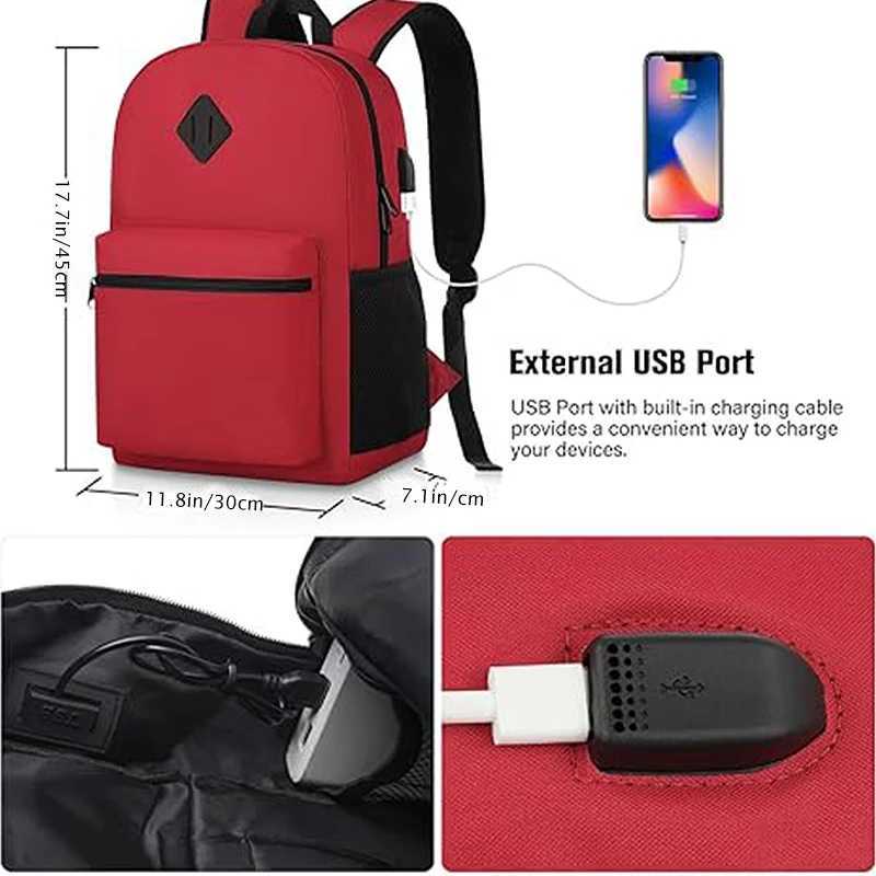 Large Capacity Backpack with USB Port Men Women Travel Computer Backpack Multi-Pockets Laptop Backpack for College Students WorkXJ241026