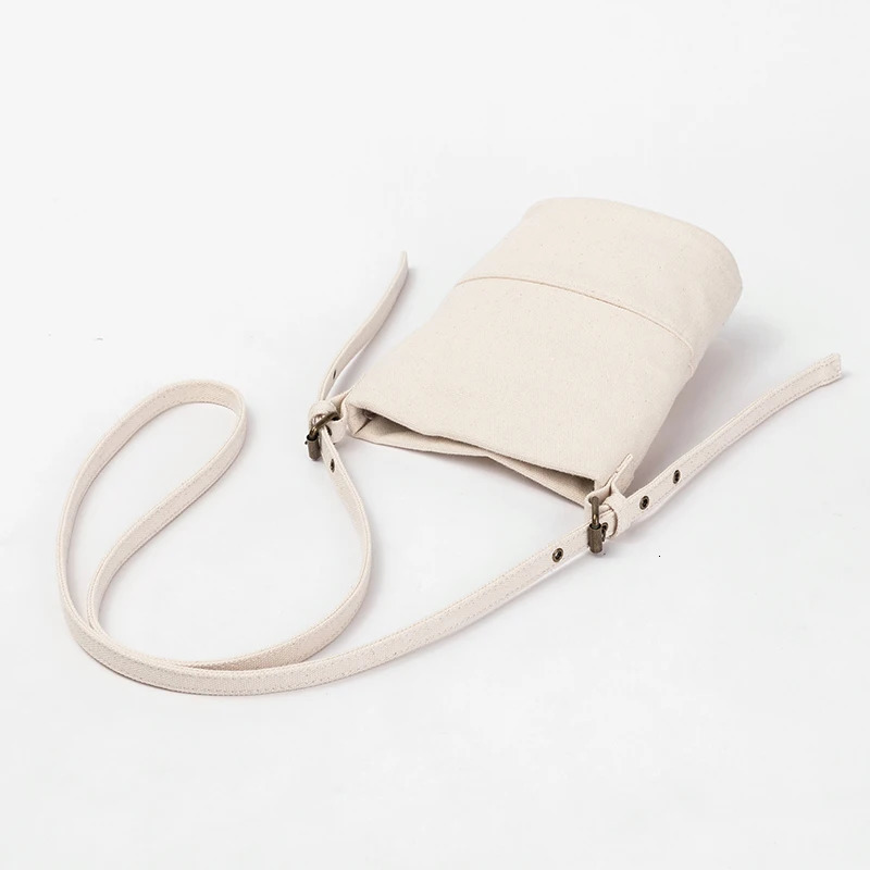 Mobile Canvas Small Pocket Womens Korean Version Vertical Style Lightweight Casual Messenger Small Bag Women 241025