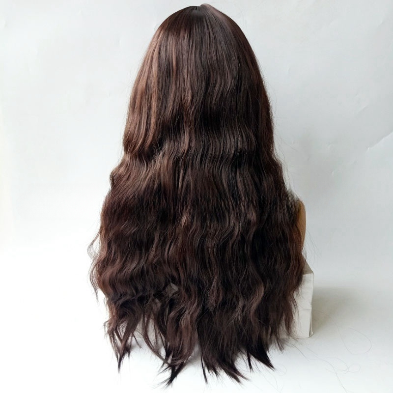 Hot selling wigs for women long curly hair corn perm synthetic fiber wigs human hair