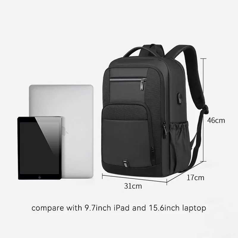 Mens Backpack Large Capacity Waterproof Travel Back Pack Multifunctial Reflective Breathable 17.3inch Laptop Student BagsXJ241026