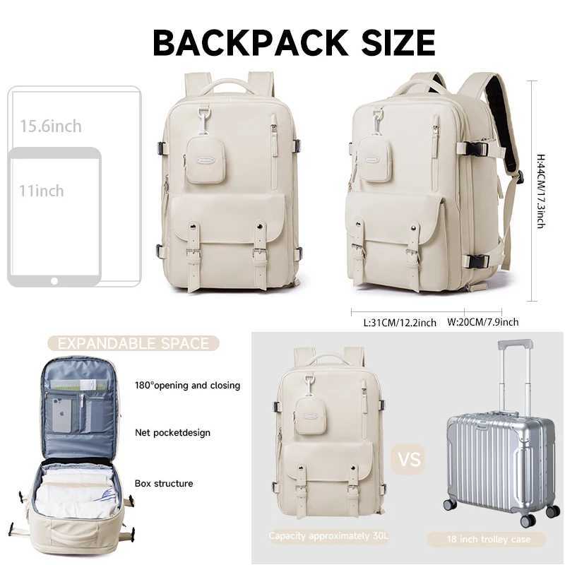 High Quality Travel Backpack Women Carry Lage Students Schoolbags Business Trip Unisex Fit 15.6inch Laptop Bag WaterproofXJ241026