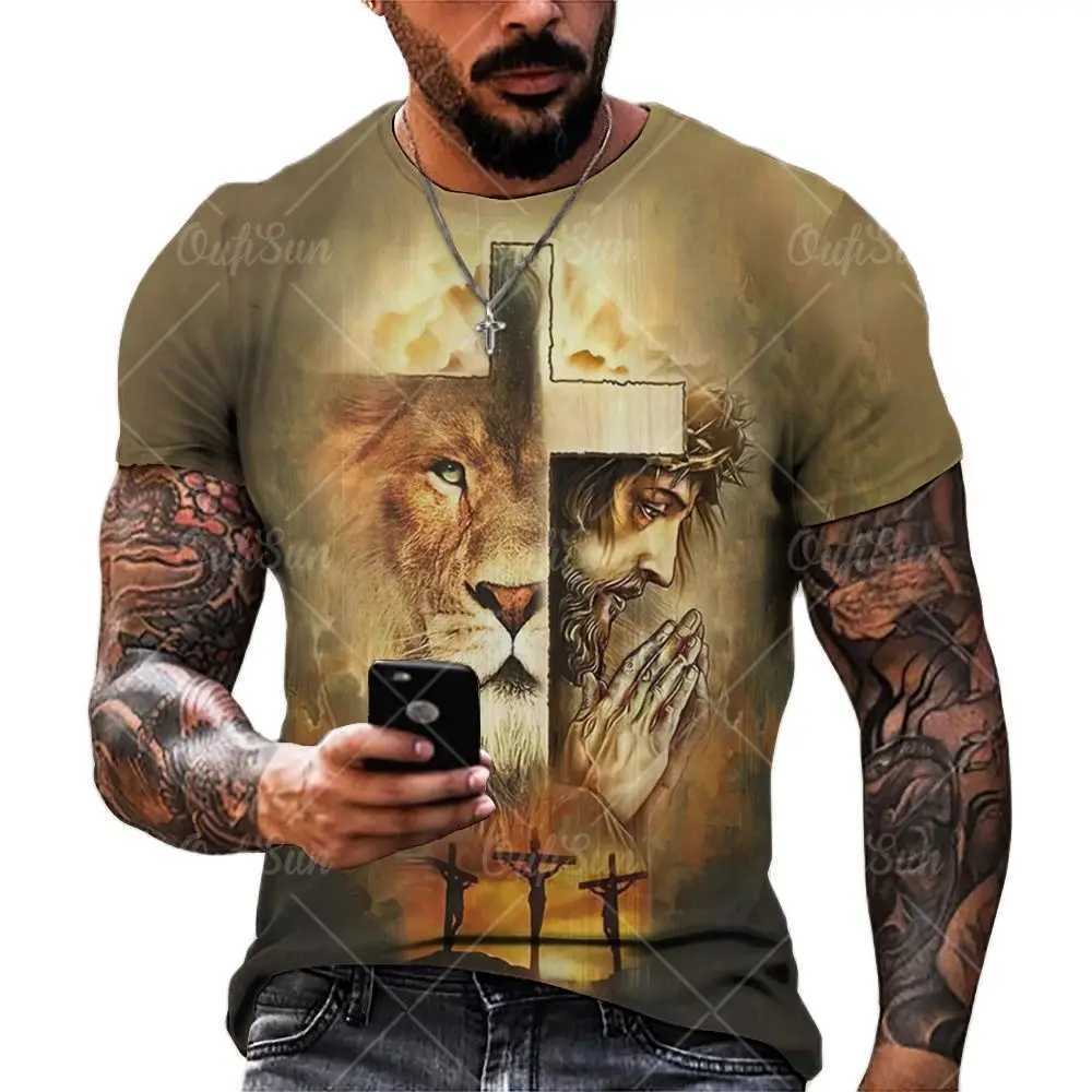 Christ Jesus Mens T-shirt 3D Printed T-shirt Fr Shipping Clothing Short Slip Shirt Retro Top Mens T-shirt W241026