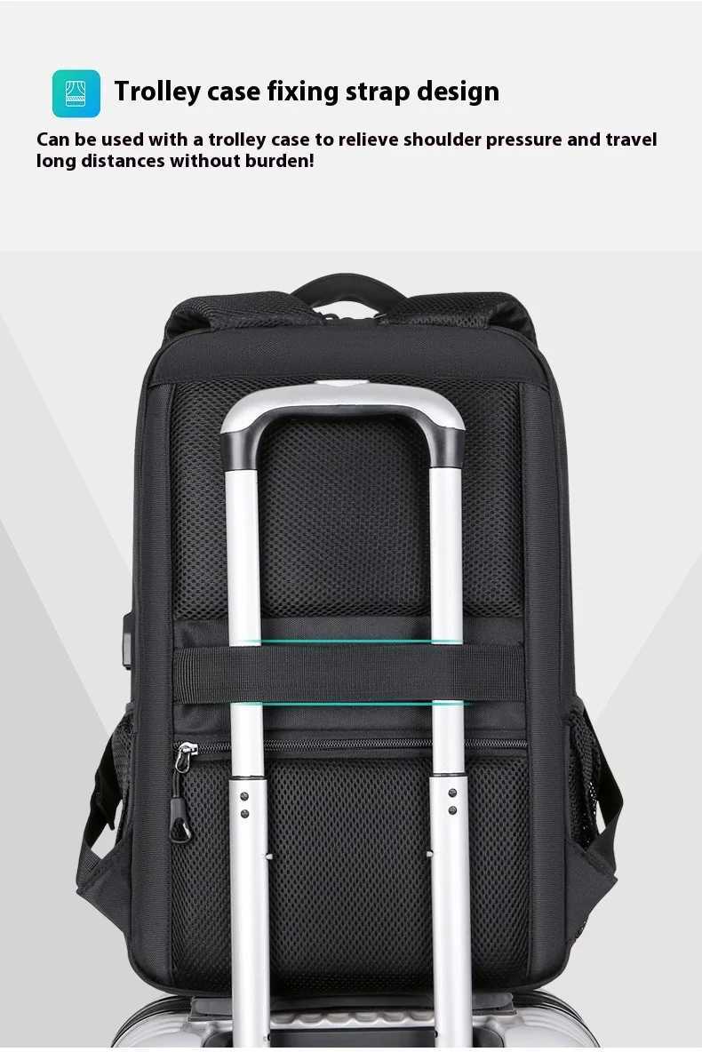 Mens Multi-functial Computer Backpack Simple Waterproof Large Capacity Womens Travel Backpack Bag Suiase USB Charging 2024XJ241026