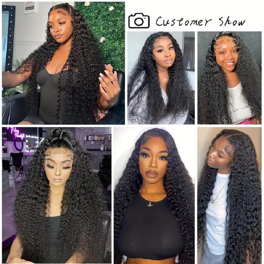 Deep Wave 13x4 Hd Curly Lace Front Hair Wigs For Women Frontal Wig Human Brazilian hair