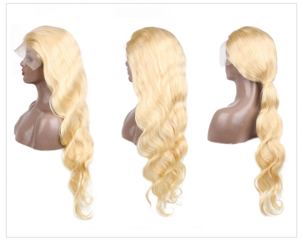 613 13X4 Hd 13X6 Frontal Wigs Blonde Lace Front Wig Human Hair Body Wave