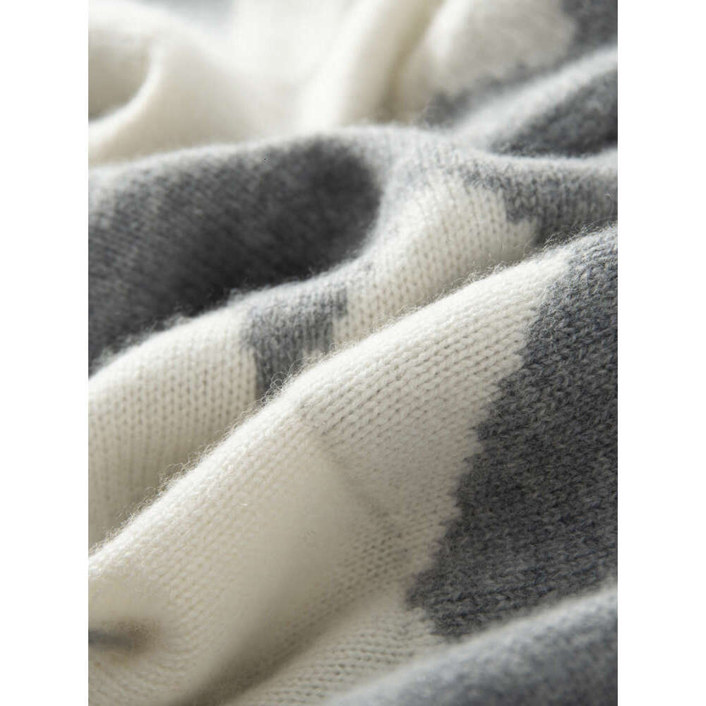 New 100% Knitwear Women's O-Neck Sweater Zigzag Striped Pullover Casual Loose Style Autumn Winter Thick Cashmere Tops