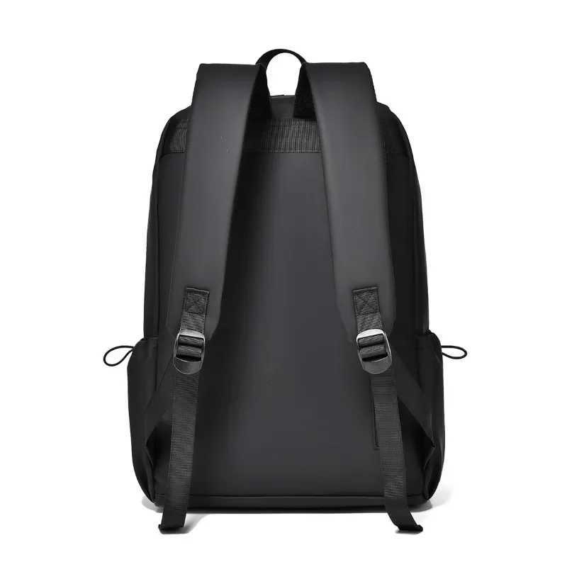 New Leather Film Backpack Mens Water-repellent Commuter Backpack Large-capacity Student SchoolbagXJ241026