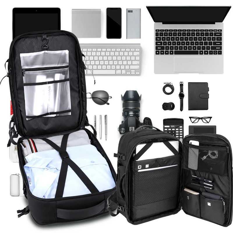 Arctic Hunter 2023 MochilaWaterproof 17.3 Inch 2 in 1 Backpack Bag 60L Large Capacity Carry On Luxury Travel Laptop Backpack MenXJ241026