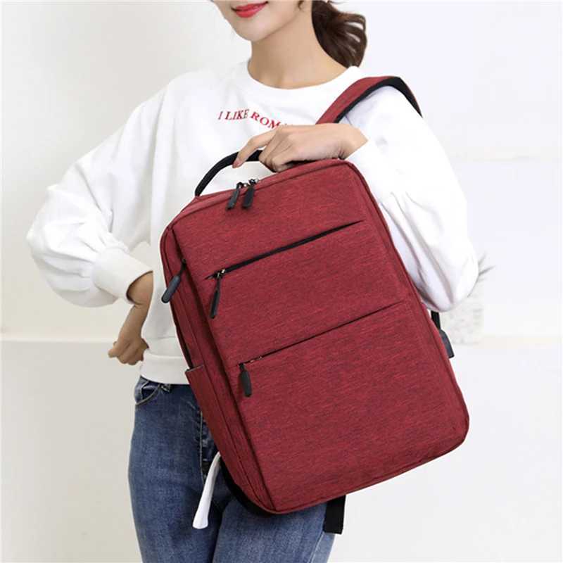 Laptop Backpack Men Pack Office Work Women Bagpack Business Anti Theft Unisex Black Thin Light Backpacking USB External ChargeXJ241026
