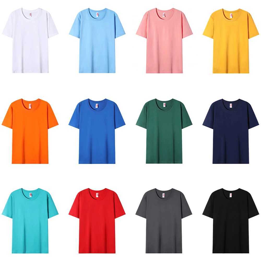 100% pure cotton bulk T-shirt mens high-quality short Slve T-shirt unisex wholesale mens Camiseta mens pure white T-shirt W241026