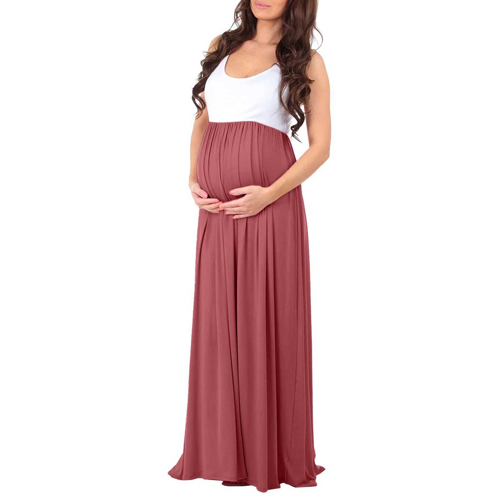 Summer casual and comfortable maternity dress colorful beach dress long skirt maternity dress maternity dress W241026