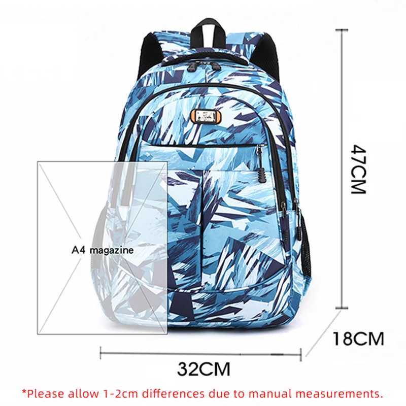 Large Capacity Backpacks Color Print School Bags Junior High School Backpack Students Daypack Waterproof Travel Rucksack XM221XJ241026