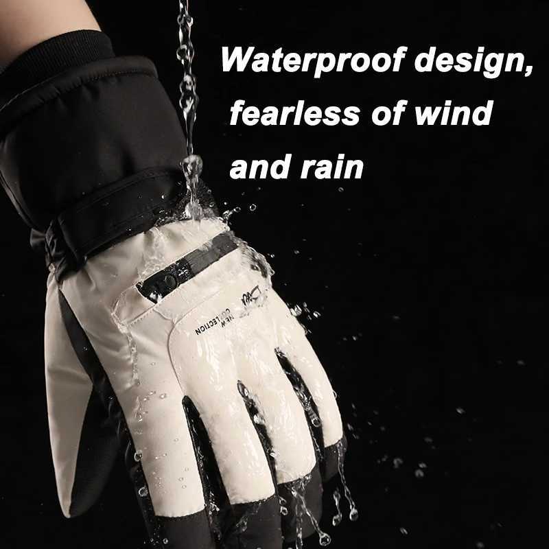 Thick winter cycling G mens outdoor waterproof skiing motorcycle warm gloves anti slip G hot sports gloves W241026