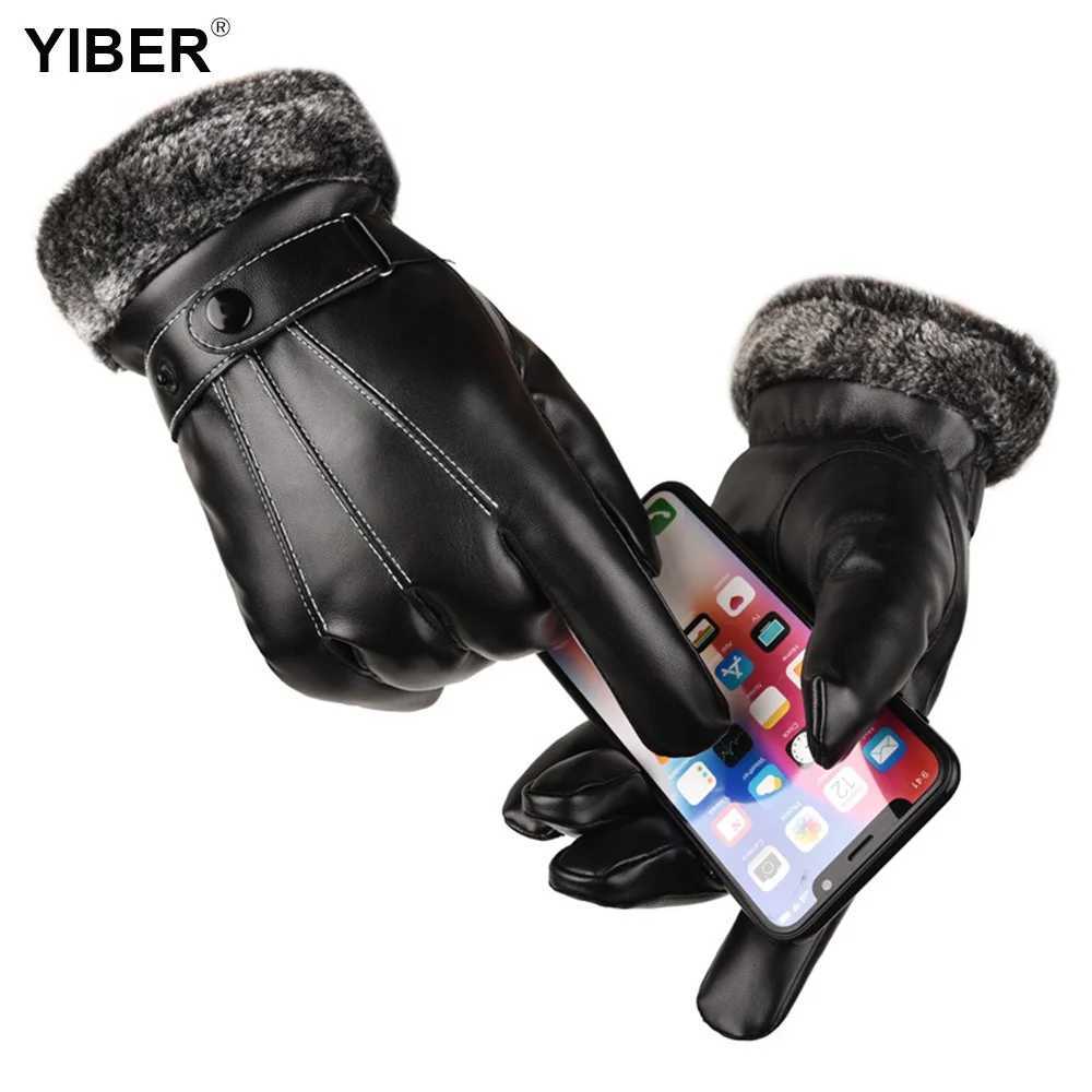 Winter Gs Mens Leather Gs Tactical Touch Screen Wool Keep Warm Waterproof Driving Mens Ski Board Outdoor Sports G W241026